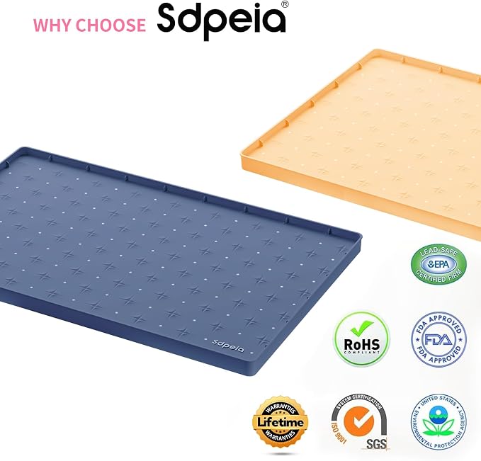 Sdpeia Under Sink Mat 22"×19" Waterproof Silicone Cabinet Liner & Sink Protector - Image 2