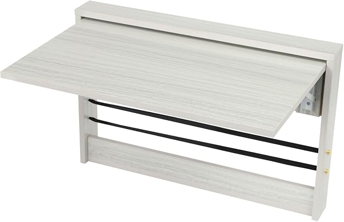 Folding Wall Mounted Table Desk, Small Space Drop Leaf Wall Desk, Floating Table by Unknown