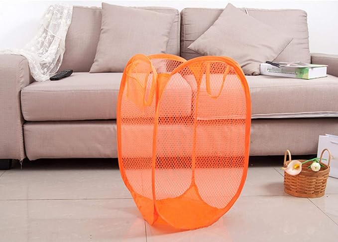 Rectangle Nursery Baskets Baby Clothes Laundry Organizer Mesh Storage Hamper - Image 3