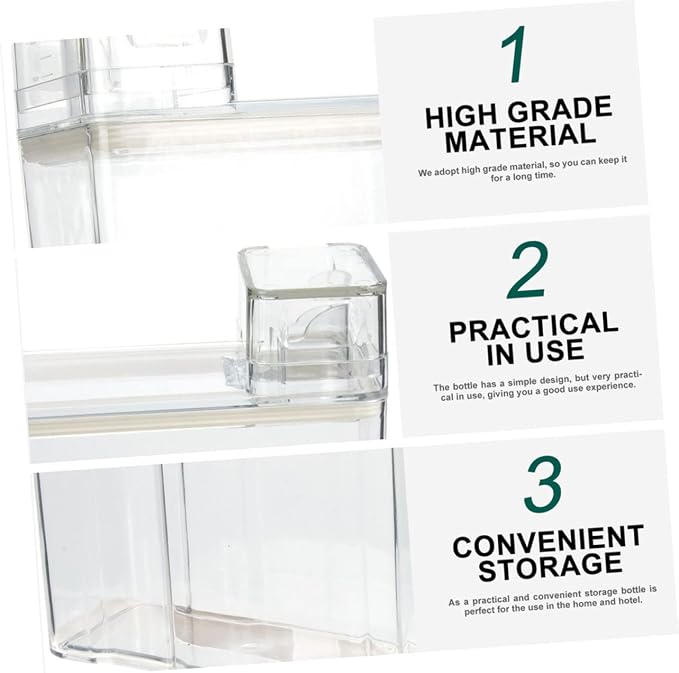 2Pcs Transparent Lotion Bucket for Laundry Detergent Storage Durable and - Image 5
