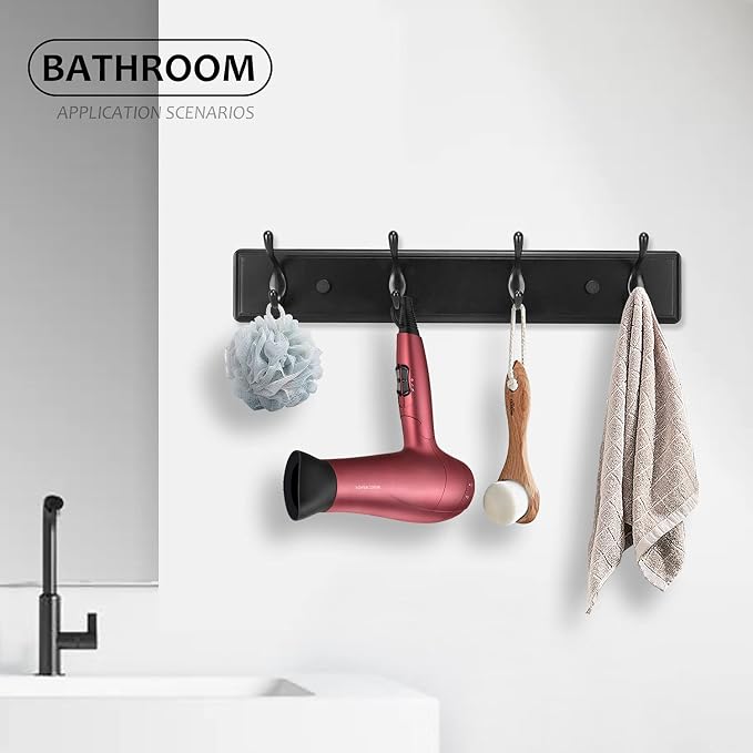 Badiano Wooden Coat Rack, Wall-Mounted Organizer - Image 8