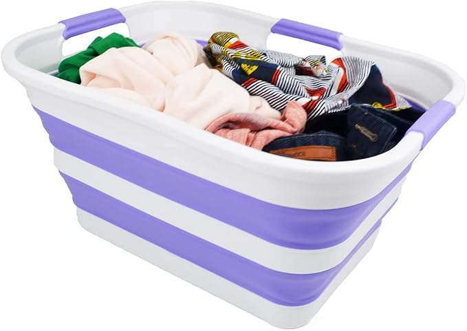 SAMMART 30L Collapsible Plastic Laundry Basket - Image 8