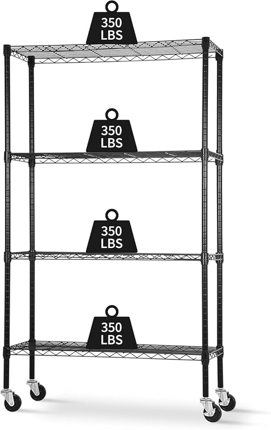 Meet perfect 4-Tier Wire Shelving Unit by Meet+perfect