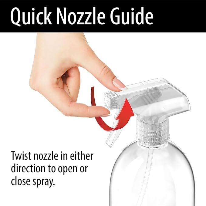 Bar5F Fine Mist Spray Bottle 16-Ounce Essential Oils, Mild Cleaning Solutions - Image 3
