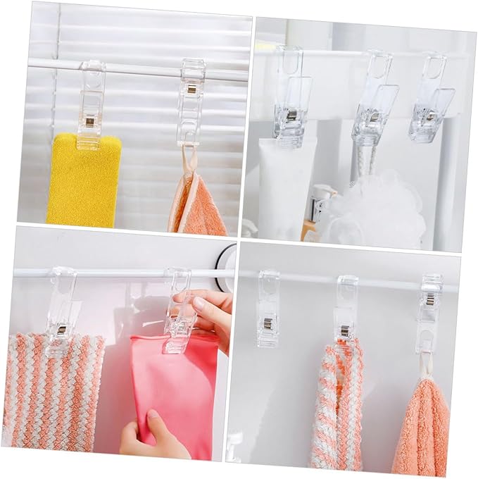 LIFKOME Clothes Pegs for Hanging 8pcs Plastic Laundry Clips Velvet Surface - Image 7
