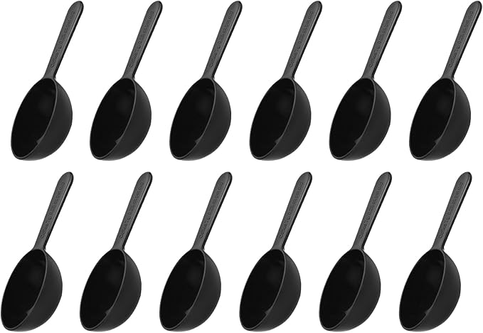 12PCS 7g Tablespoon Scoop Plastic Coffee Bean Measuring Spoon Black Coffee by LJJCSFF