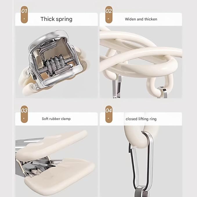 Stainless Steel Sock Clothes Drying Rack 20 Clip Rustproof Laundry Organizers - Image 5