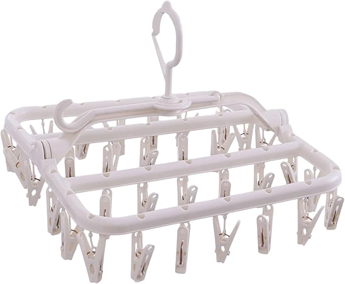 Foldaway Clothesline Hanger Thickened Arms Multiple Clip - Image 4