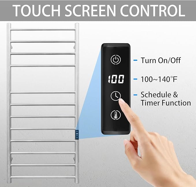 KEG Smart WiFi Towel Warmer Wall Mounted - Image 3