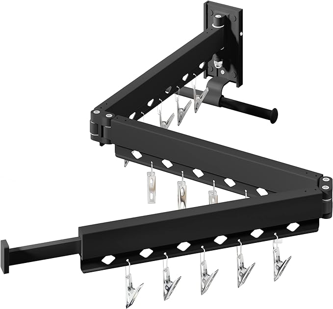 Wall Mounted Clothes Hanger, Clothes Drying Rack, Laundry Drying Rack, Clothes by HEILAIYI