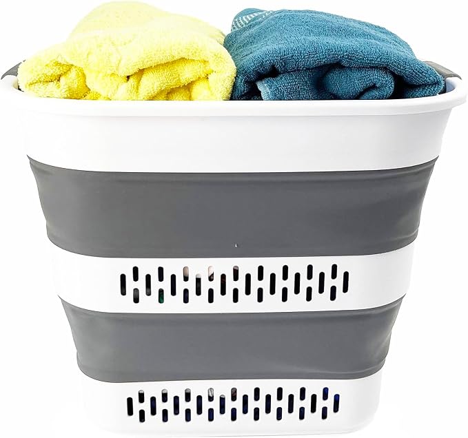 SAMMART 40L Foldable Plastic Laundry Basket - Image 2
