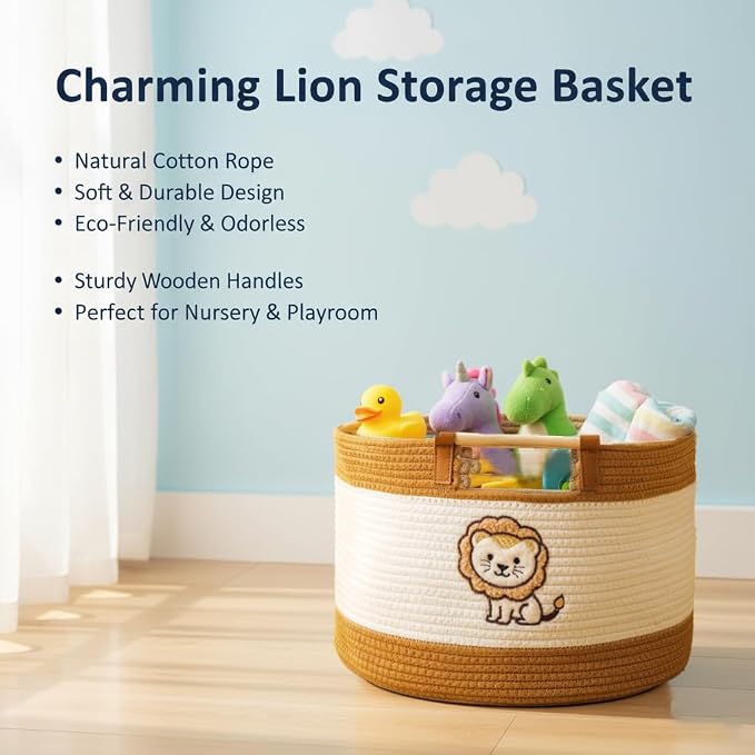 Toy Storage Bin Box for Kids Stuffed Animal Storage Basket for Blanket Baskets - Image 2