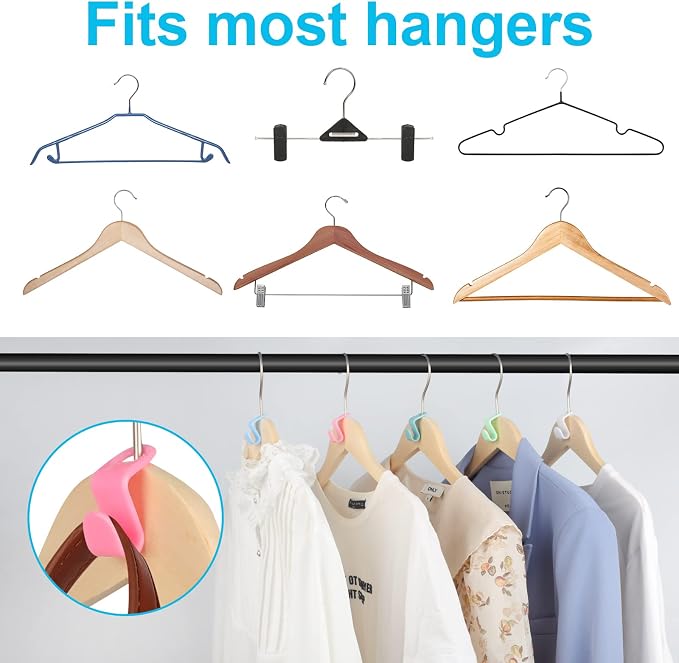 100 PCS Hanger Connector Hooks, Hangers Space Saving, Hanger Clips - Image 7