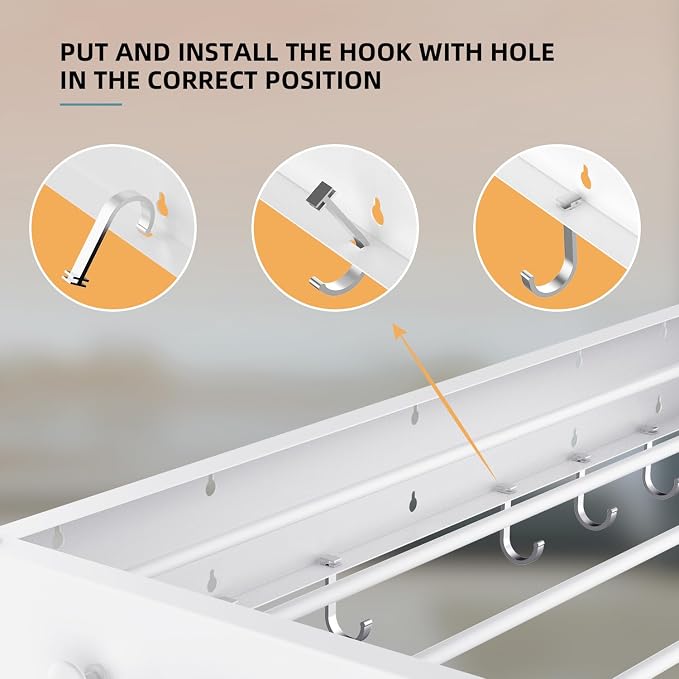Drying Rack Clothing, Clothes Drying Rack Wall Mounted, Laundry Drying Rack - Image 5