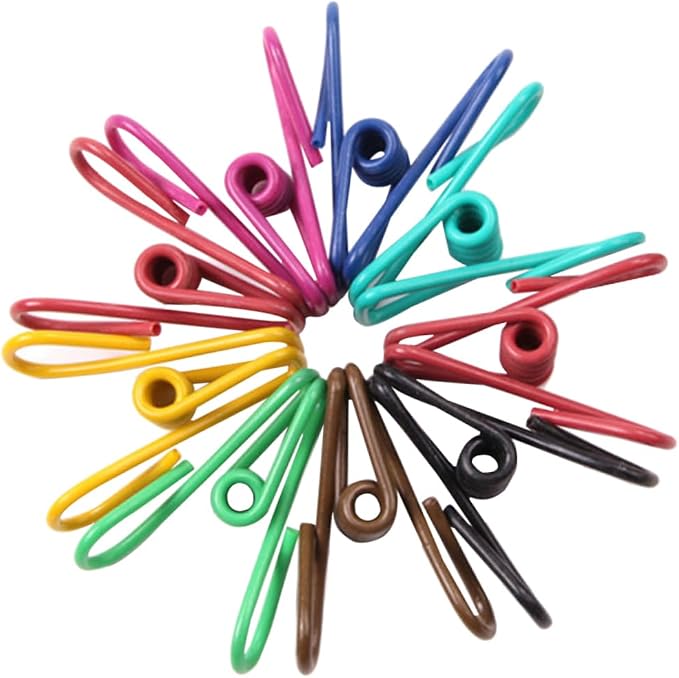 Amosfun 32pcs Multi-Purpose Colorful Utility Clips Steel Wire Clothesline Clips - Image 6