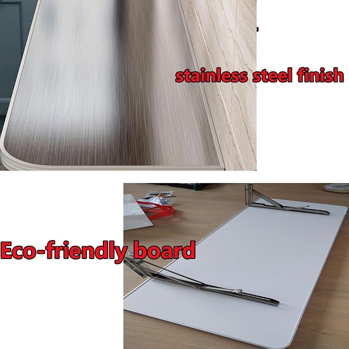 Laundry Foldable Wall Table Stainless Steel Floating Desk, Small Hidden Kitchen - Image 5