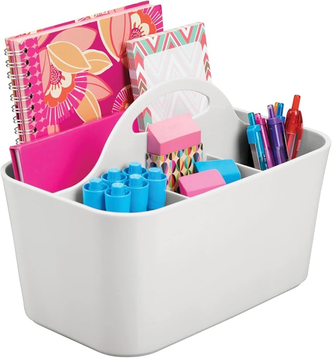 mDesign Plastic Small Office Storage Organizer Utility Tote Caddy - Image 8