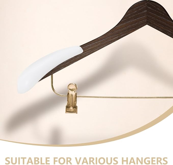KICHOUSE 5 Pairs Hangers Shoulder Form Shaper White Pad - Image 9