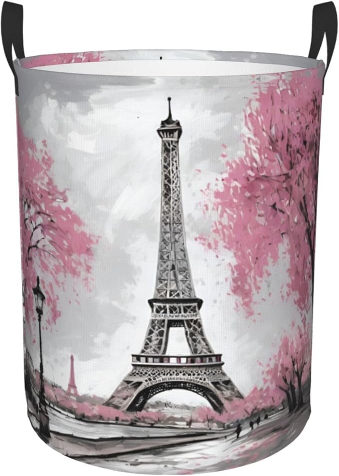 Paris Eiffel Tower Laundry Hamper Bag - Image 9
