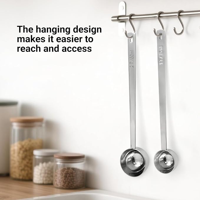 2PCS Coffee Scoop Set, 1 Tbsp & 2 Tbsp Coffee Measuring Spoons, - Image 7