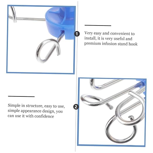 2pcs Infusion Rack Hanger Clinic Stainless Steel Hooks - Image 5