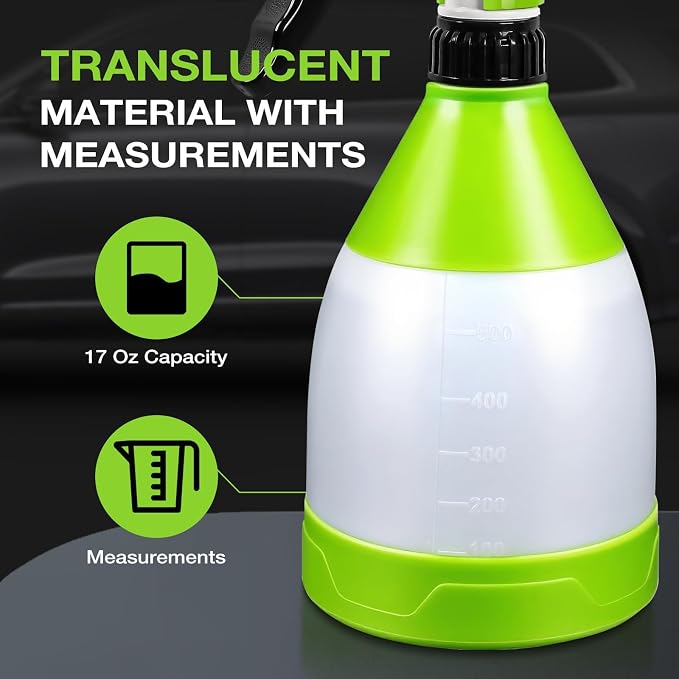 Heavy Duty Spray Bottle 17 oz, Professional Double Mist Trigger Sprayer Bottle - Image 7