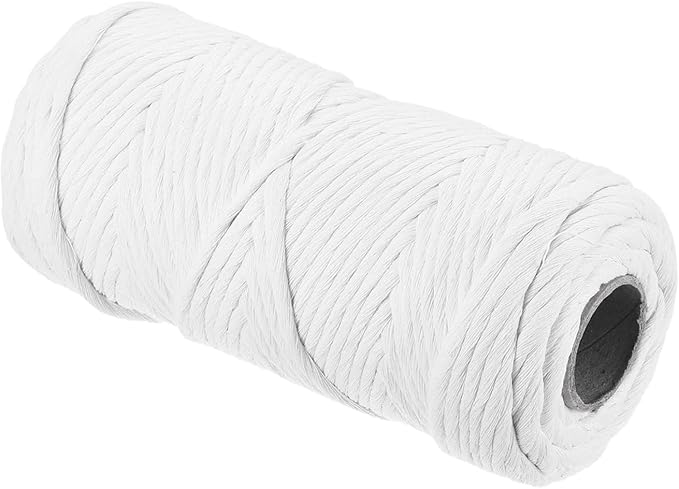 MECCANIXITY Cotton Rope Twisted Braided Twisted Single Strand Cord, Plant Hanger - Image 3