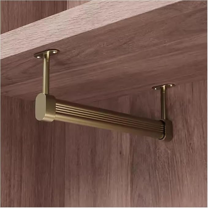 Top Mounted Closet Hanging Rod, Metal Wardrobe Pole by Unknown