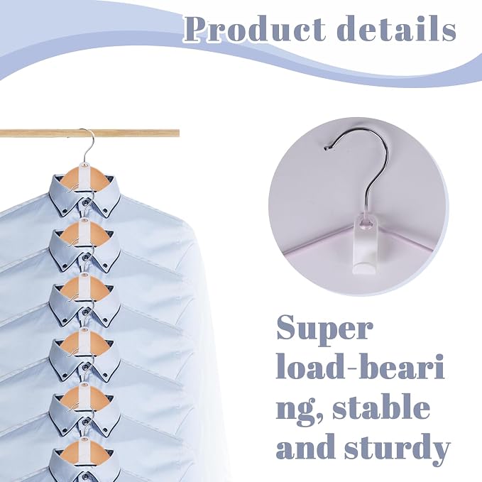MCPINKY 50PCS Hanger Hooks, Hanger Connector Hooks Closet Space Savers - Image 3