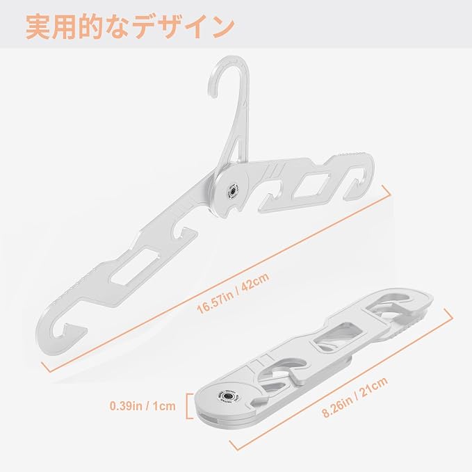 NICEDACK Premium Travel Hangers 6 Pack Portable Folding Clothes Hangers - Image 2