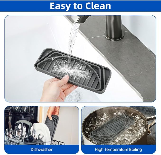 Silicone Refrigerator Drip Tray 2 Pack, Cuttable Water Dispenser Drip Collector - Image 6