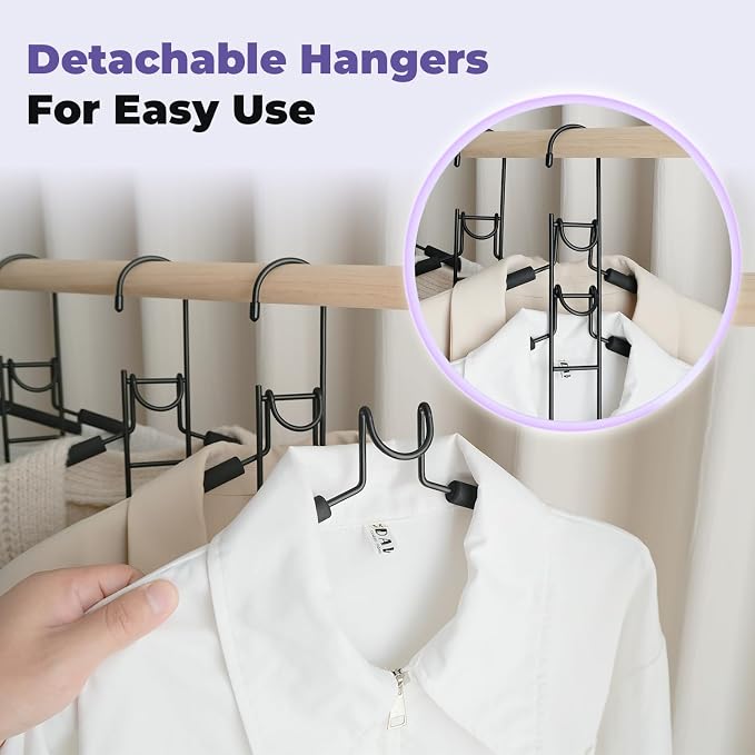 Shirt Hangers Space Saving, 5 in 1 Multi Layer Clothes Hanger - Image 5