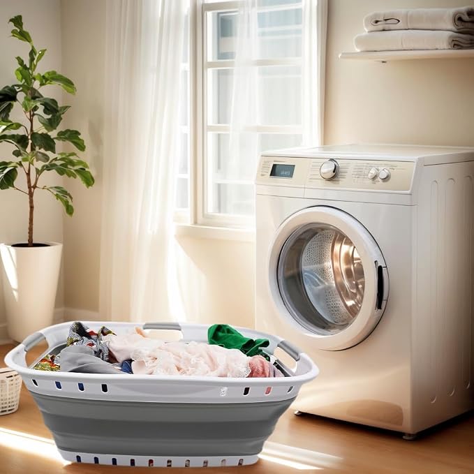 SAMMART 44L Collapsible Plastic Laundry Basket - Image 4