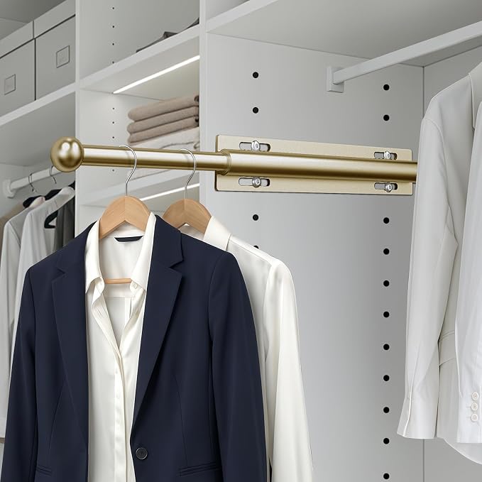 Valet Rod for Closet Pull Out, Adjustable Retractable Slide Out Valet Rod - Image 9