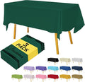 Plastic Dark Green Tablecloths 3 Pack Forest Green Disposable Table Covers 54" by Hereisa