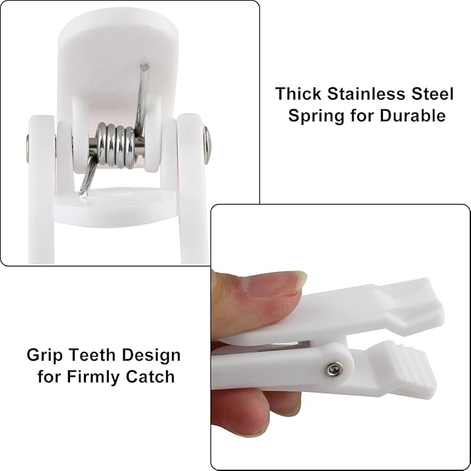 20pcs Laundry Hooks with Clips Super Strong Plastic Home Travel Swivel Hanging - Image 4