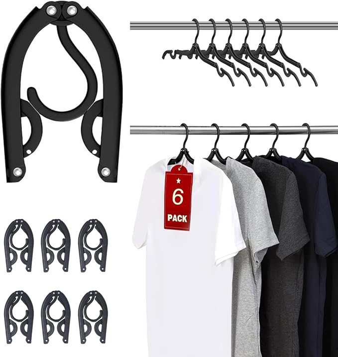 6PCS Travel Hangers for Cruise Foldable Hangers by indistar