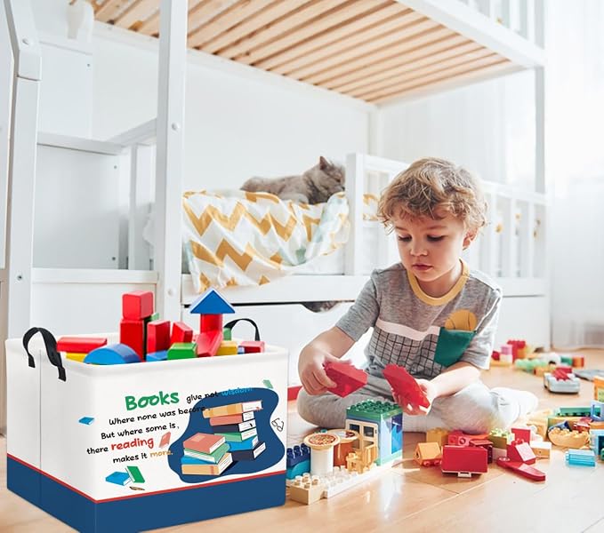 Rectangular Kids Storage Bin Gift Basket Baby Organizer Cute Kids Toy Bin Room - Image 3
