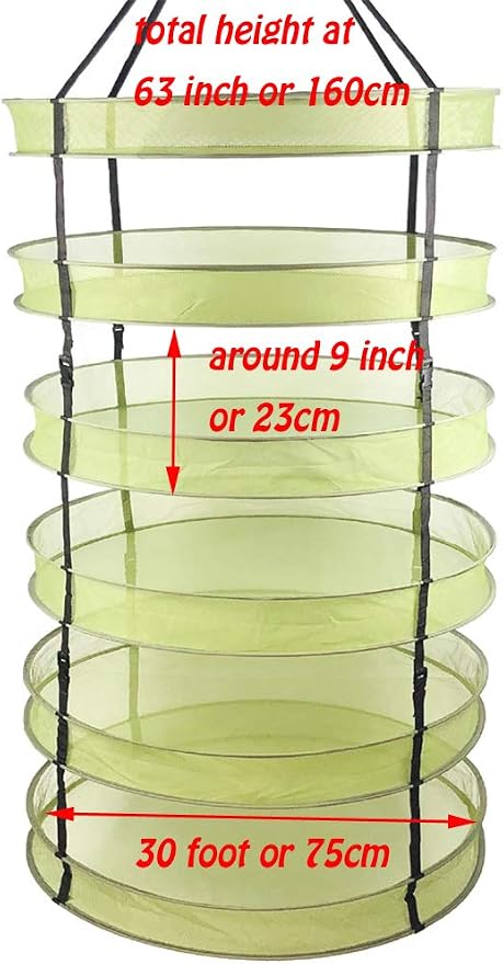 HORTIPOTS Herb Drying Rack Collapsible 2.5 ft Hanging Dry Net Rack - Image 2
