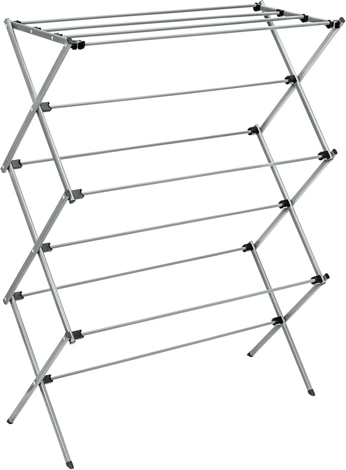 Oversized Collapsible Steel Laundry Drying Rack, Household Indoor Folding by Unknown