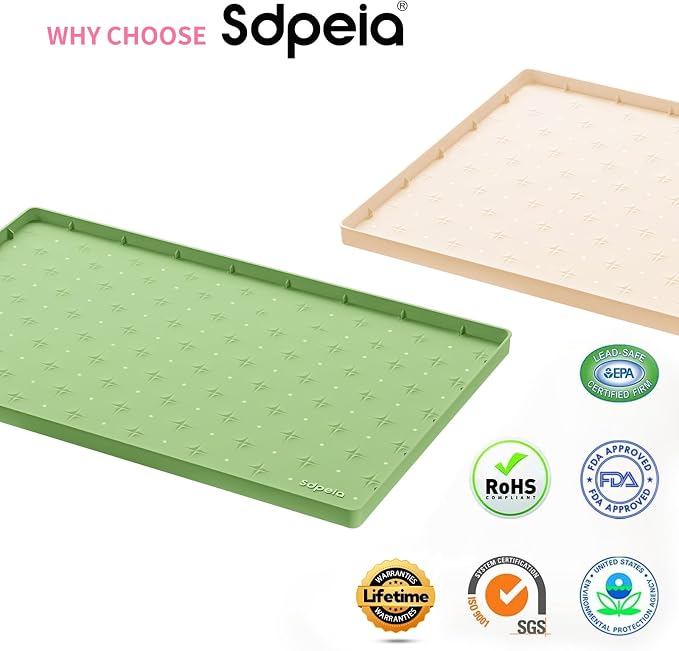 Sdpeia Under Sink Mat 22"×19" Waterproof Silicone Cabinet Liner & Sink Protector - Image 2