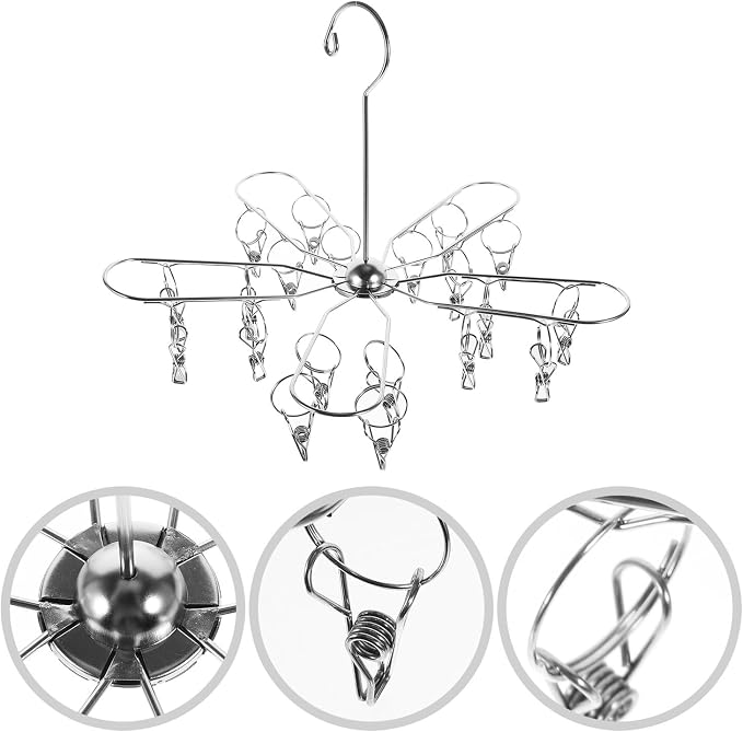 Foldable Stainless Steel Sock Hanger - Image 3