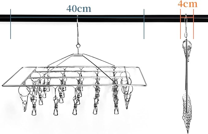 HEEPDD Stainless Steel Sock Drying Rack, Clothes Drying Rack - Image 8