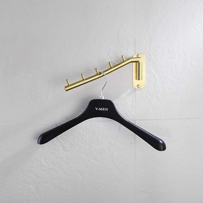 JQK Folding Clothes Hanger Rack, Stainless Steel Swing Arm Hook Holder - Image 6