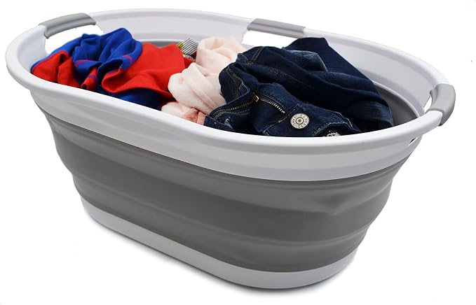 SAMMART 44L Collapsible Plastic Laundry Basket - Image 5