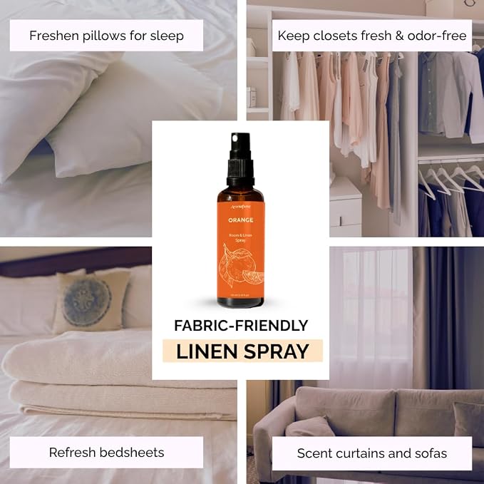 Orange Room, Linen & Pillow Spray by Aromafume | 100ml/3.38 fl oz | - Image 4