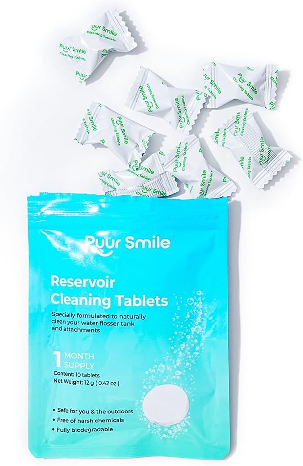 Water Flosser Reservoir Cleaning Tablets – 1 Month Supply – Deep Clean by PuurSmile