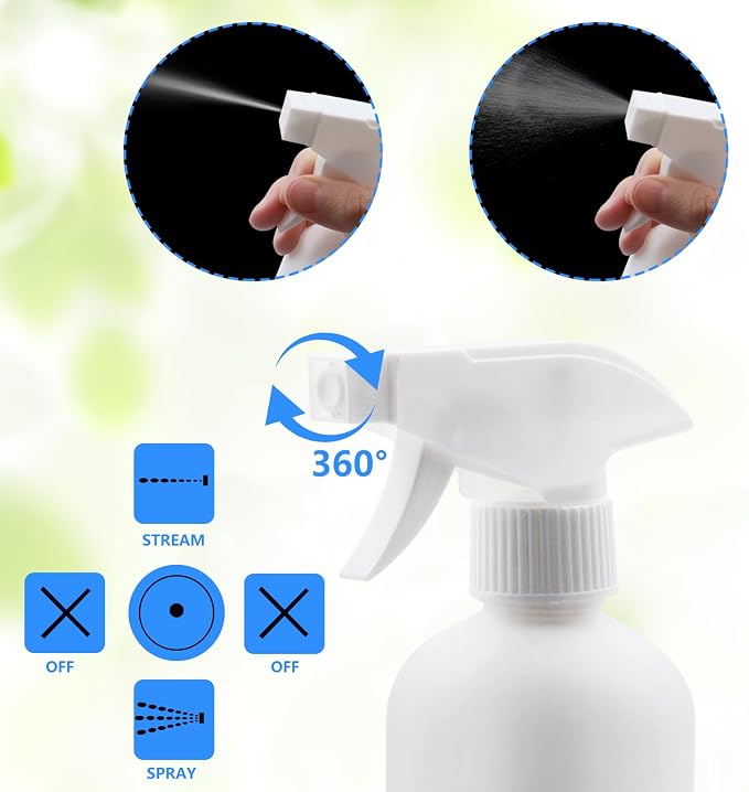 2 Pack of 16.4oz Plastic Spray Bottles – Leak Proof, Adjustable Nozzle - Image 3