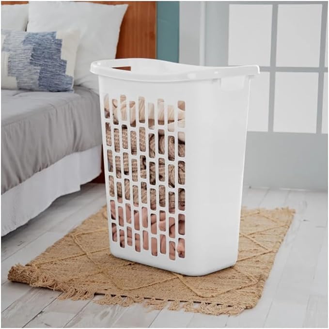 Rectangular Open Plastic Laundry Basket - Image 5
