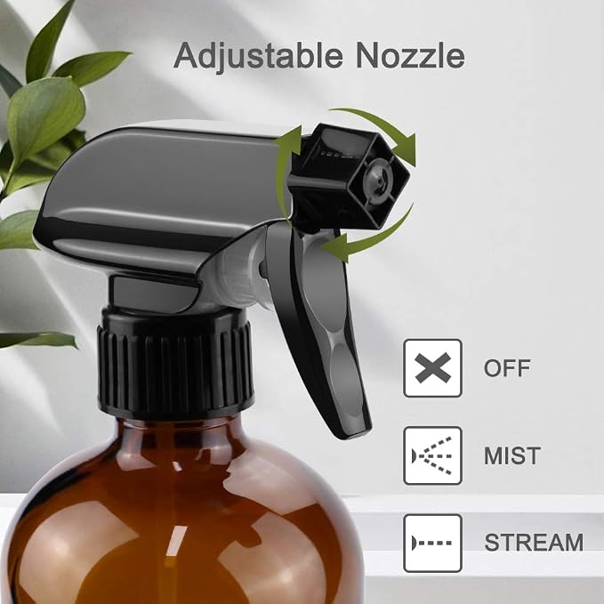 Glass Spray Bottles, 16oz Amber Glass Spray Bottles - Image 2